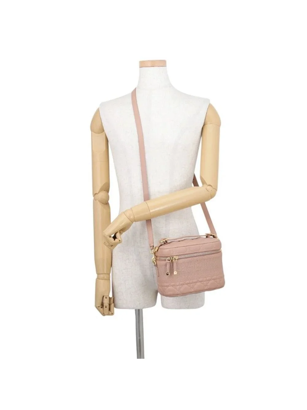 Dior Handbag Cannage Travel Vanity Small Lambskin Untr 2-Way